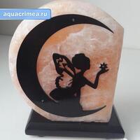 Соляная лампа "Фея на луне" белая 1,5-2 кг